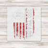 250 Vertical Distressed Flag Transfer - T-SHIRT SIZE