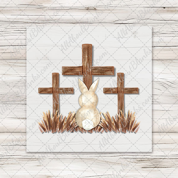3 Crosses With Bunny Transfer