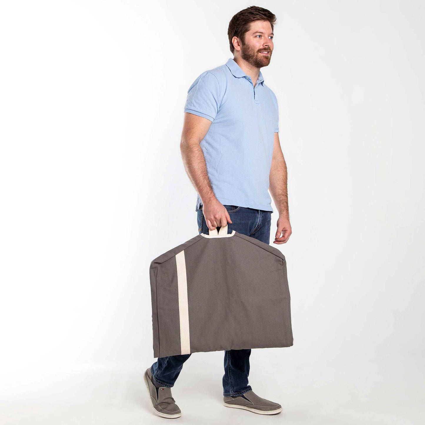 Heavy Canvas Garment Bag - Grey
