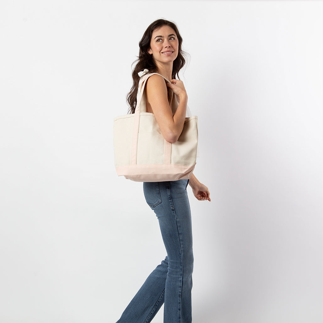 Medium Boat Tote - Powder Pink
