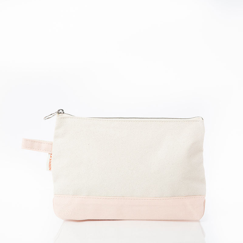 Canvas Zippered Make-Up Bag - October