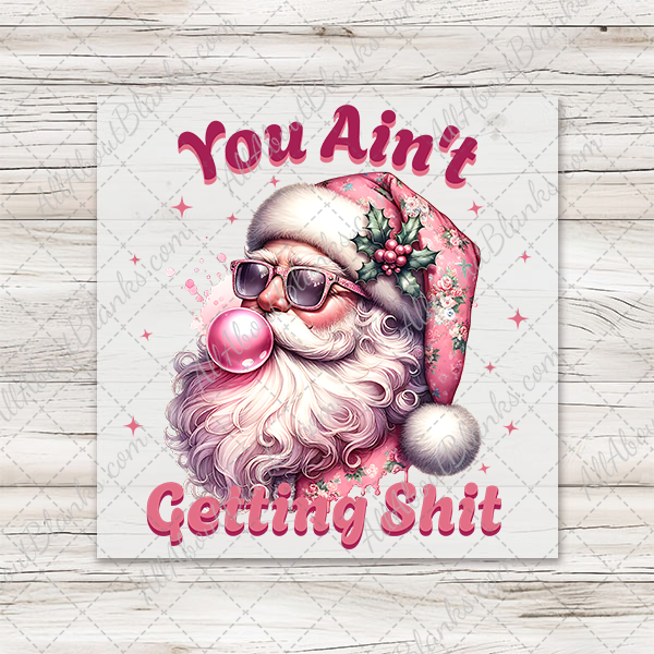 You Ain't Getting Sh*t Santa Transfer - T-SHIRT SIZE