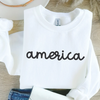 America Script Transfer - T-SHIRT SIZE