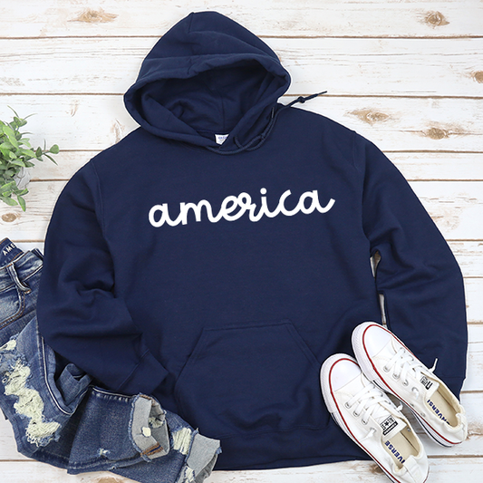 America Script Transfer - T-SHIRT SIZE