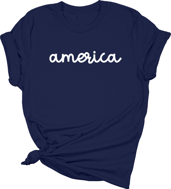 America Script Transfer - T-SHIRT SIZE