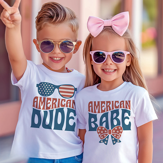 American Dude & American Babe Matching Transfers