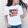 Floral American Flag Transfer