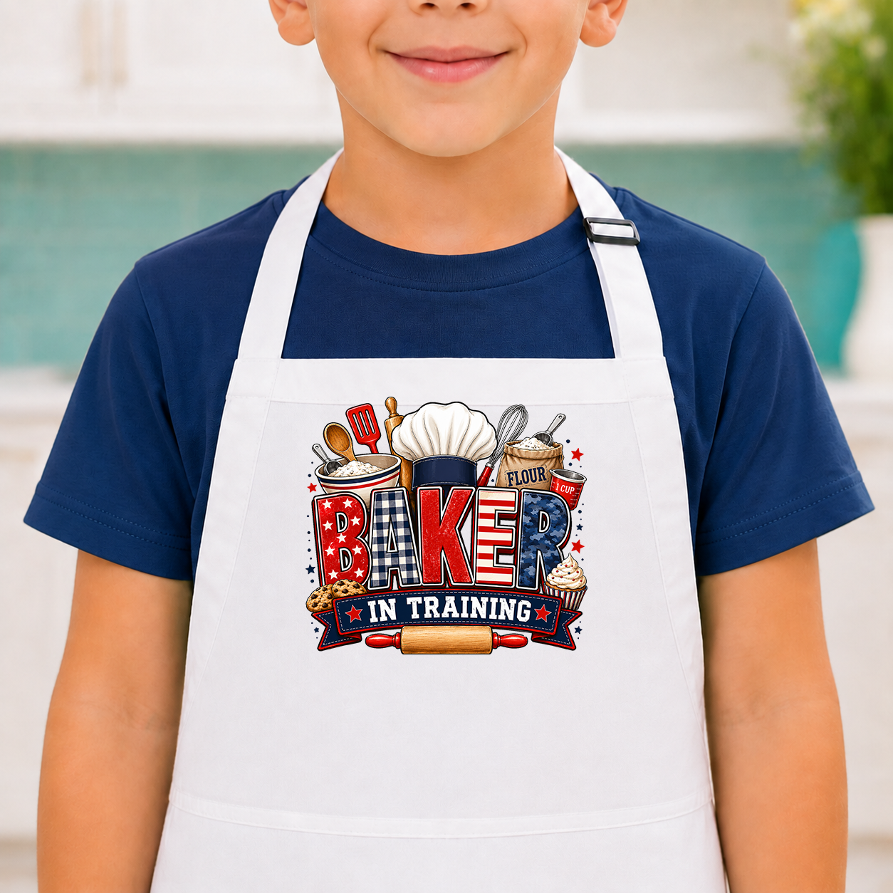Baker In Training Transfer - Boy Navy