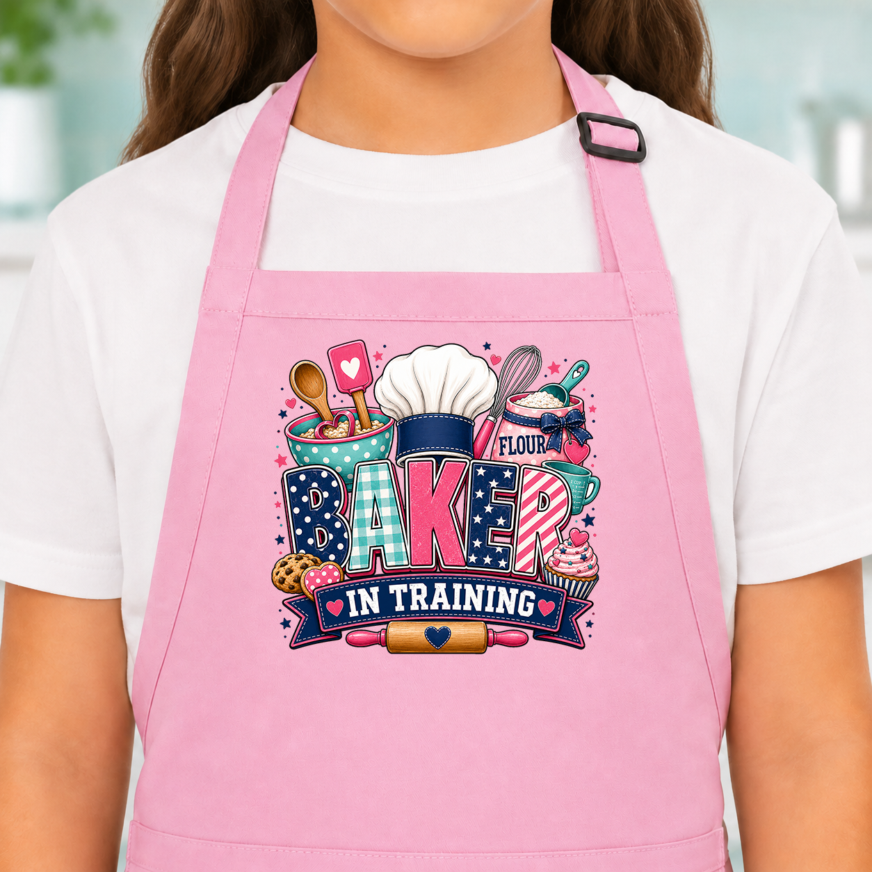 Baker In Training Transfer - Girly Pink