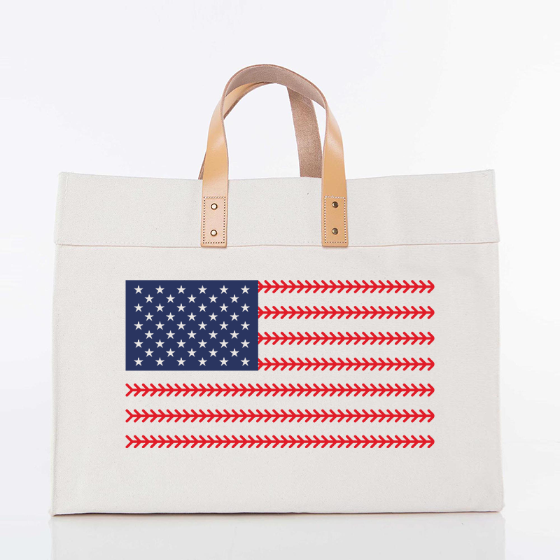 Baseball Stitch American Flag Transfer