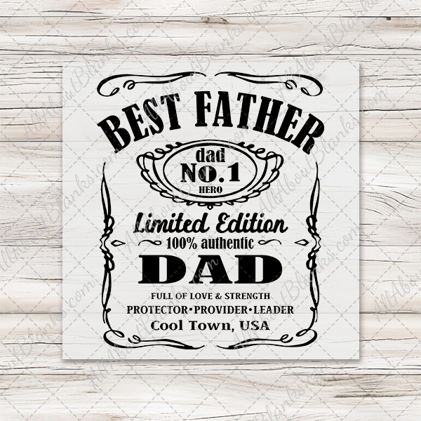 Best Father Whiskey Label Transfers