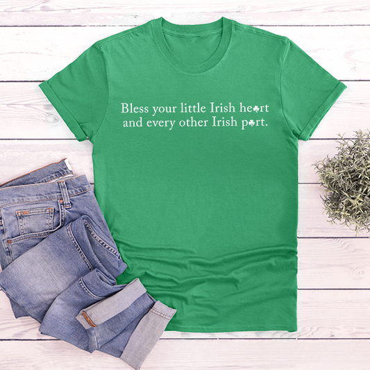 Bless Your Little Irish Heart DTF Transfer - T-SHIRT SIZE