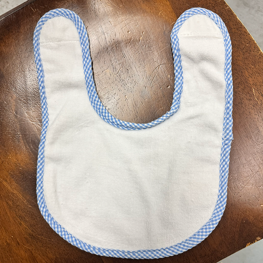 Blue Gingham Bib - Irregular