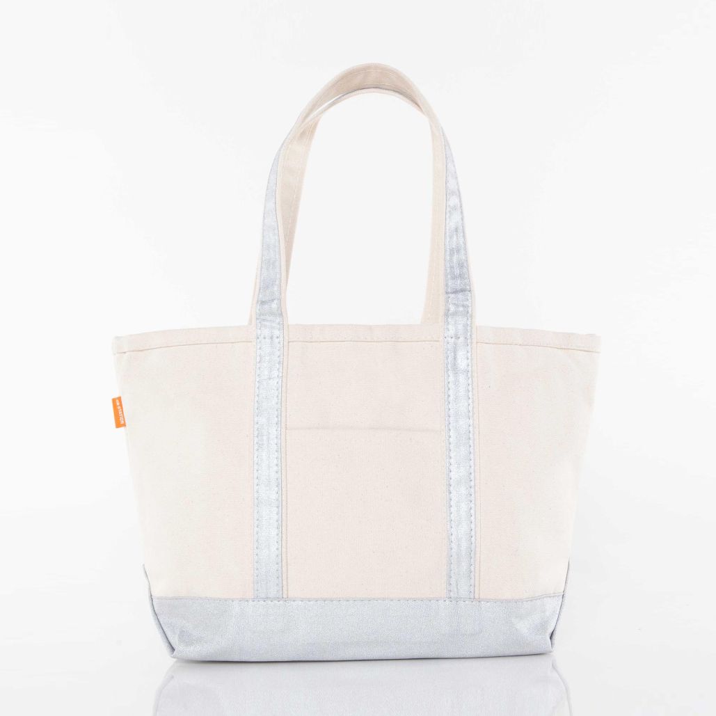 Metallic Trim Boat Totes