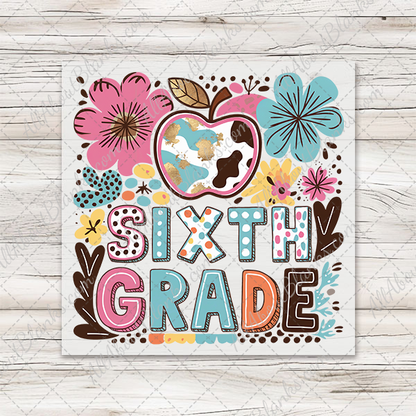 Boho Floral Grades Back To School Transfers