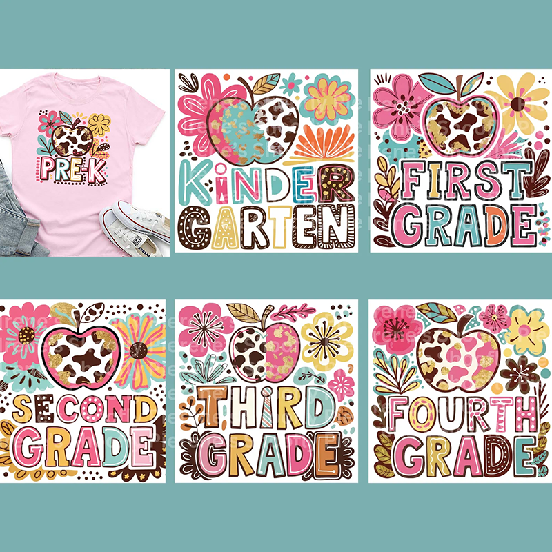 Boho Floral Grades Back To School Transfers