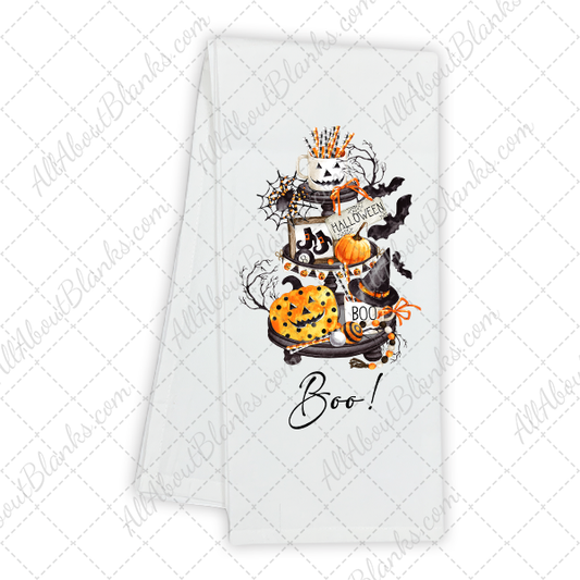 Boo Halloween Tiered Tray Transfer
