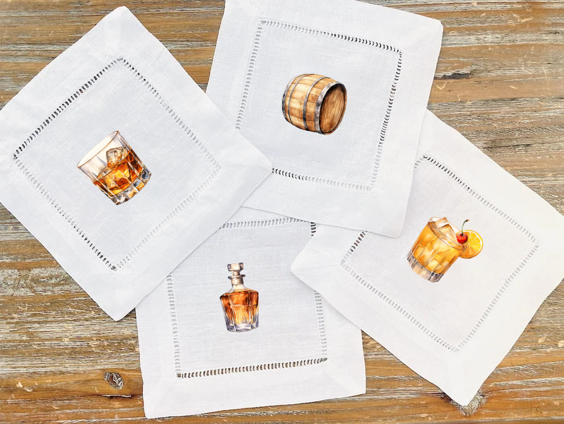 Bourbon 1 - COCKTAIL NAPKIN SIZE