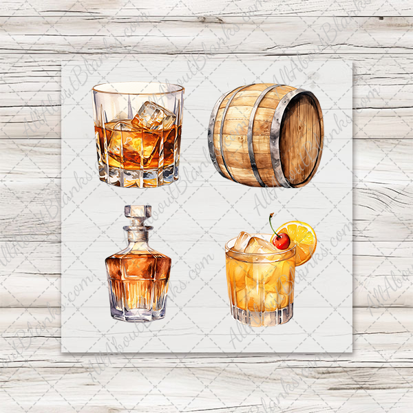 Bourbon 1 - COCKTAIL NAPKIN SIZE