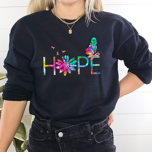 Breast Cancer Hope Butterflies Transfer - T-SHIRT SIZE