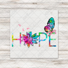 Breast Cancer Hope Butterflies Transfer - T-SHIRT SIZE