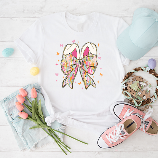 Brushstroke Bunny Ears Transfer - T-SHIRT SIZE