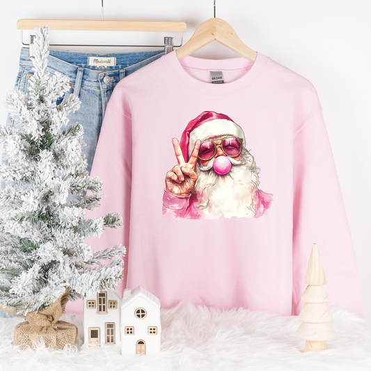 Bubble Gum Santa Transfer - T-SHIRT SIZE