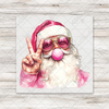 Bubble Gum Santa Transfer - T-SHIRT SIZE