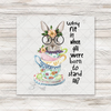 Bunny In Teacups DTF Transfer