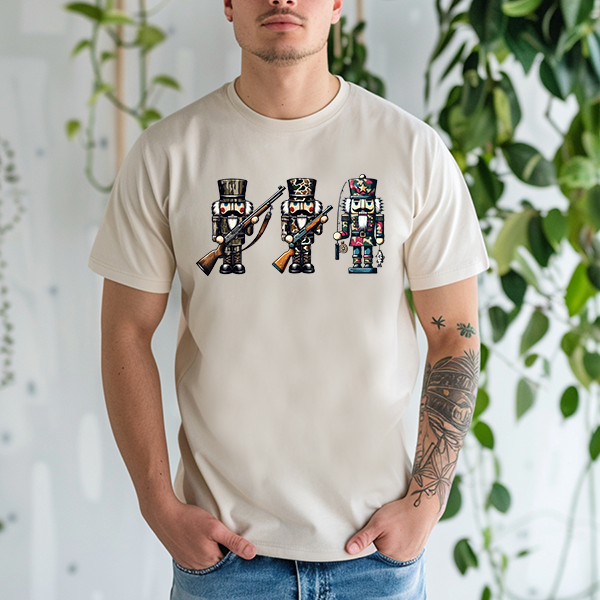 Camo Nutcrackers Transfer - T-SHIRT Size