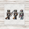 Camo Nutcrackers Transfer - T-SHIRT Size