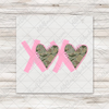 Camo XOXO DTF Transfer - T-SHIRT SIZE