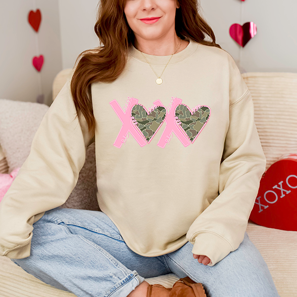 Camo XOXO DTF Transfer - T-SHIRT SIZE