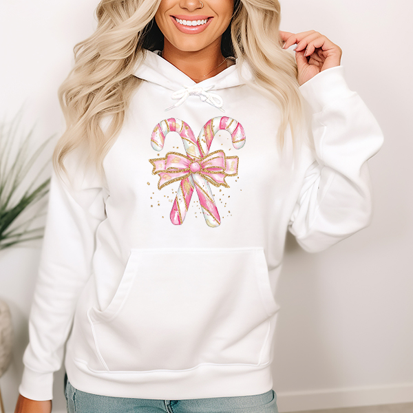 Candy Cane Coquette Bow Transfer