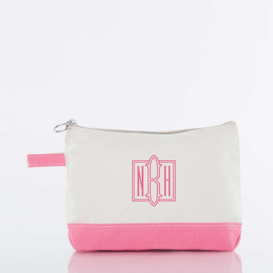 Canvas Zippered Make-Up Bag - October