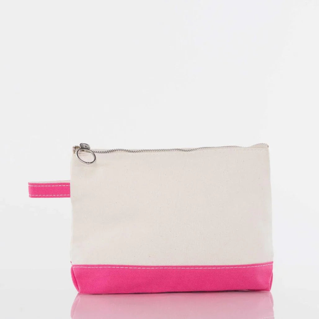Canvas Zippered Make-Up Bag - October