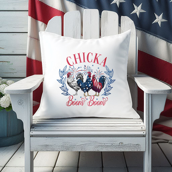 Chicka Boom Boom Patriotic Chickens Transfer