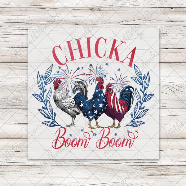 Chicka Boom Boom Patriotic Chickens Transfer