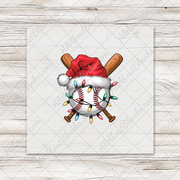 Christmas Baseball Transfer