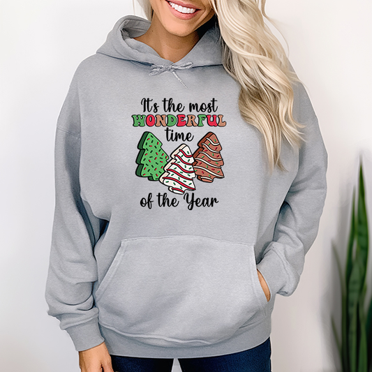Christmas Cakes Most Wonderful Time Transfer - T-SHIRT SIZE