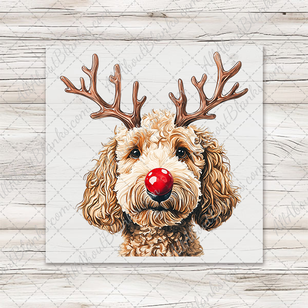 Christmas Golden Doodle Head Transfer