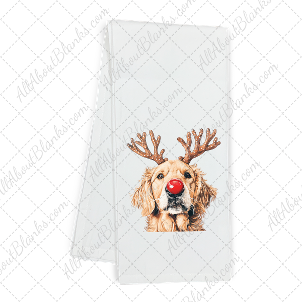 Christmas Golden Retriever Head Transfer