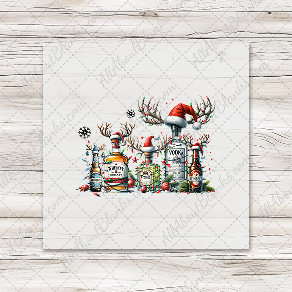 Christmas Liquors Transfer - T-SHIRT SIZE