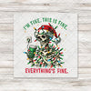 Christmas I'm Fine Transfer - T-SHIRT SIZE