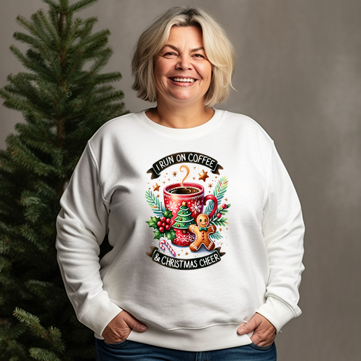 Coffee and Christmas Cheer Transfer - T-SHIRT SIZE