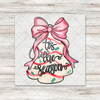 Coquette Bow Christmas Tree Cake Transfer
