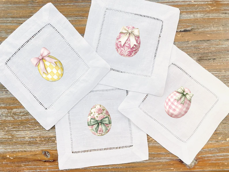 Coquette Easter Eggs - COCKTAIL NAPKIN SIZE
