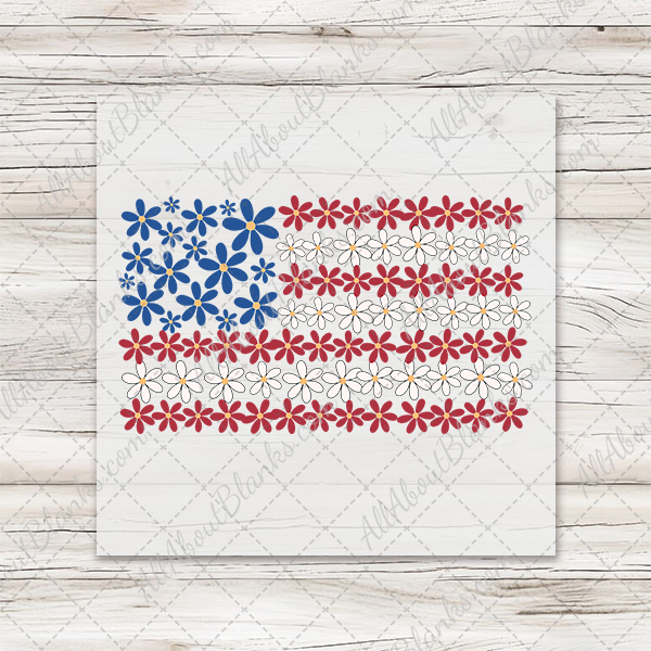 Daisy USA Flag Transfer - T-SHIRT SIZE