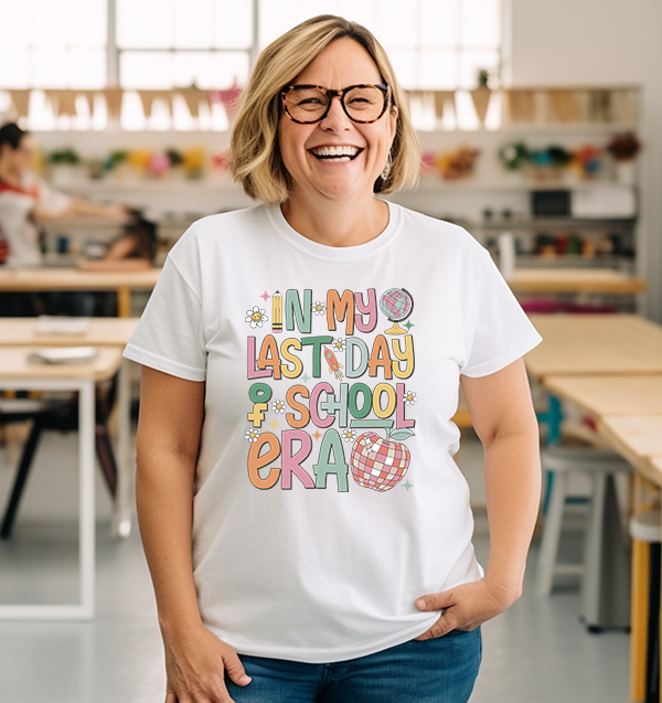 Disco Apple In My Last Day Of School Era T-Shirt Transfer