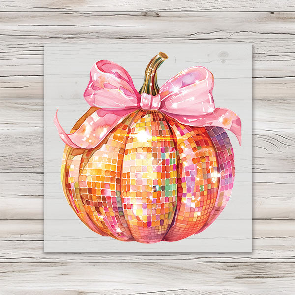 Disco Ball Pumpkin Transfer